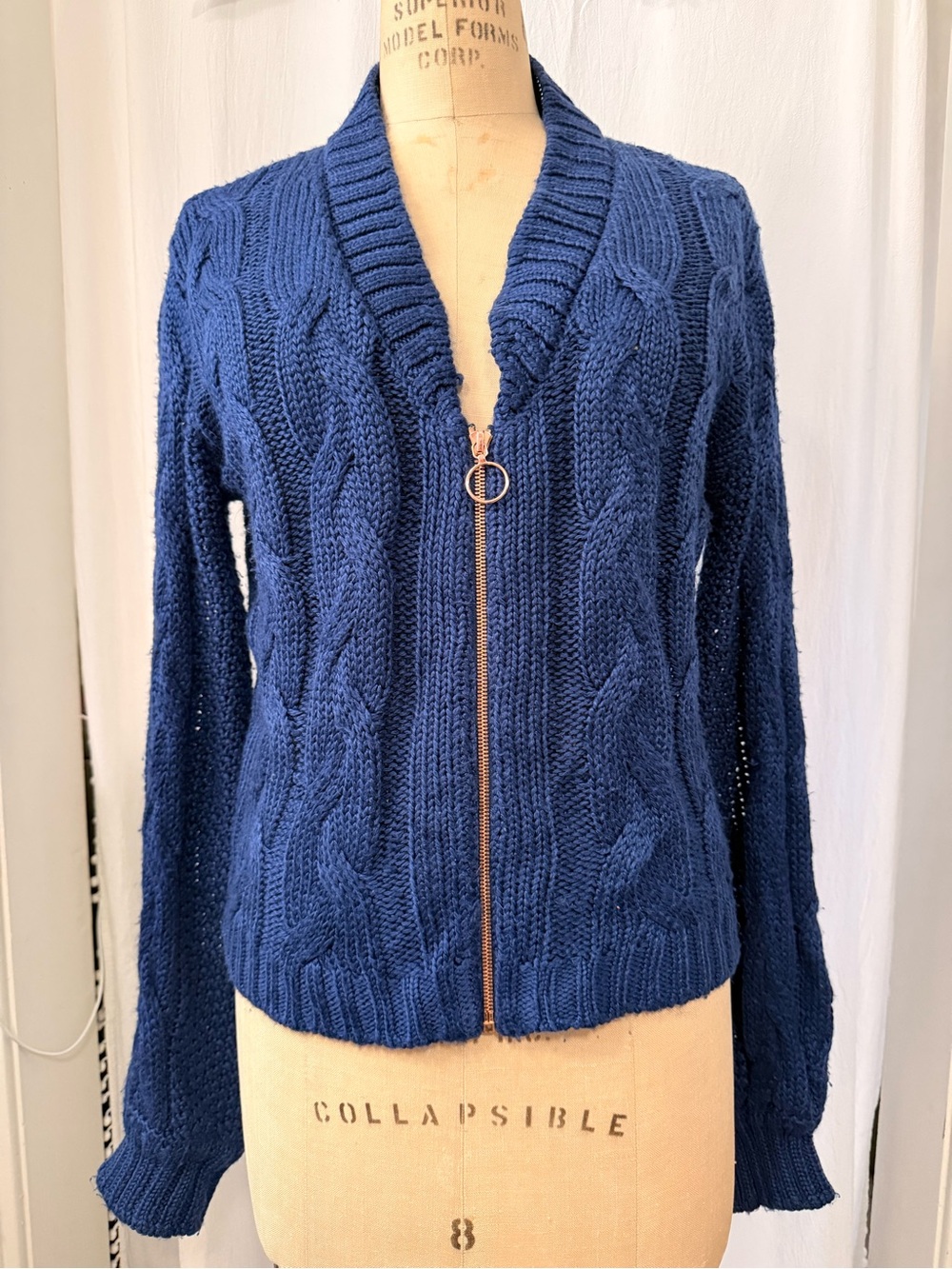For Love and Lemons, Cable Knit Sweater, sz S